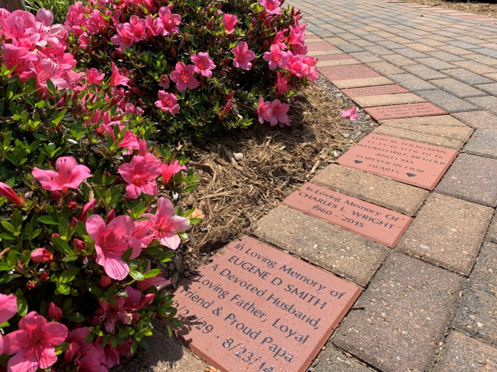 bricks and flowers 1